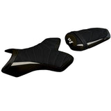 Funda de asiento Yamaha YZF R1 2004-2006 Tappezzeria Italia TPZ Ultragrip en blanco y negro