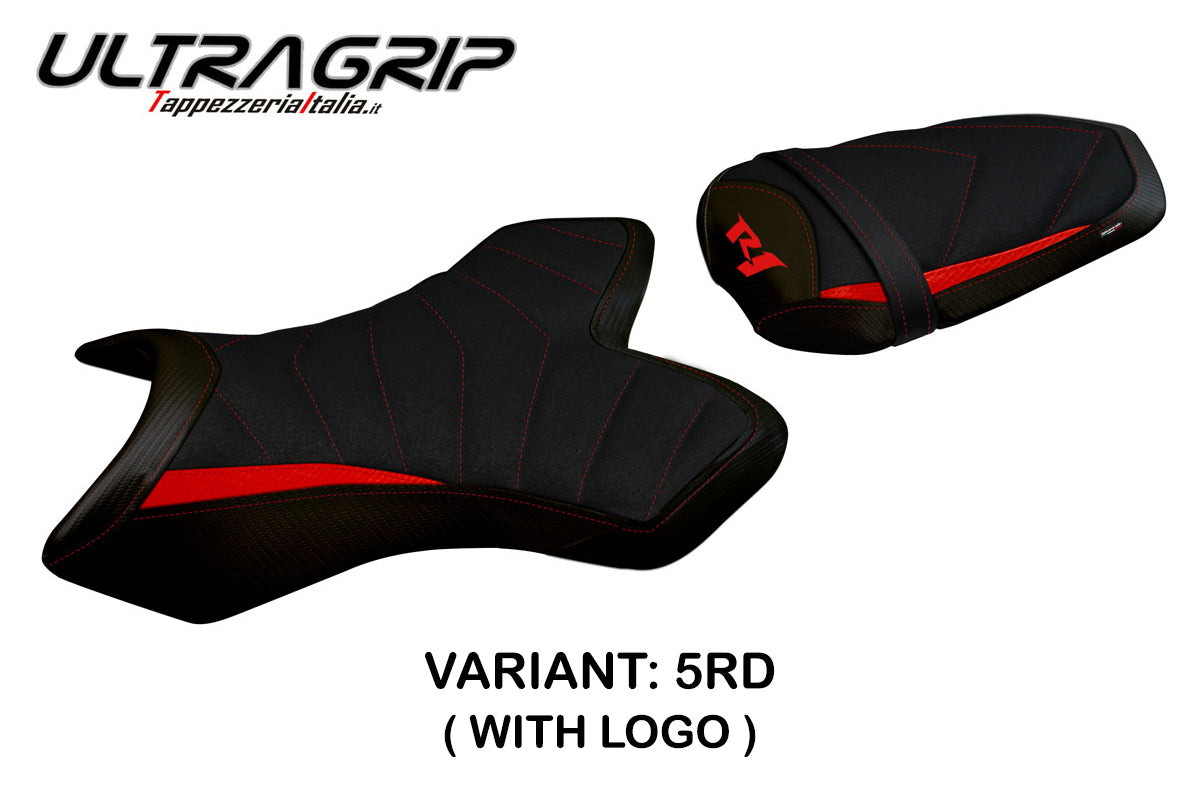 Yamaha YZF R1 2004-2006 Seat Cover Tappezzeria Italia TPZ Ultragrip in Red and Black
