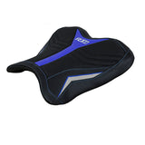 Yamaha YZF R1M 2015-2025 Rider Seat Cover Tappezzeria Italia TPZ Ultragrip in Blue and Silver