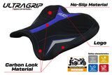 Yamaha YZF R1M 2015-2025 Rider Seat Cover Tappezzeria Italia TPZ Ultragrip in Blue and Silver