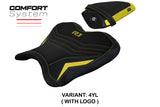 Funda de asiento Yamaha YZF R1 2015-2025 Tappezzeria Italia TPZ Comfort en amarillo