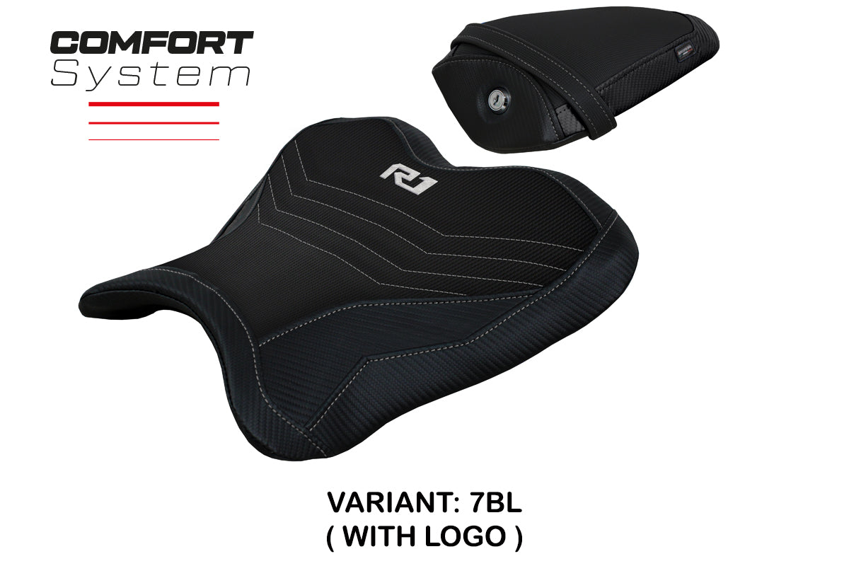 Funda de asiento Yamaha YZF R1 2015-2025 Tappezzeria Italia TPZ Comfort en negro