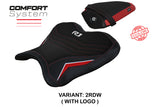 Funda de asiento Yamaha YZF R1 2015-2025 Tappezzeria Italia TPZ Comfort en rojo y blanco SE