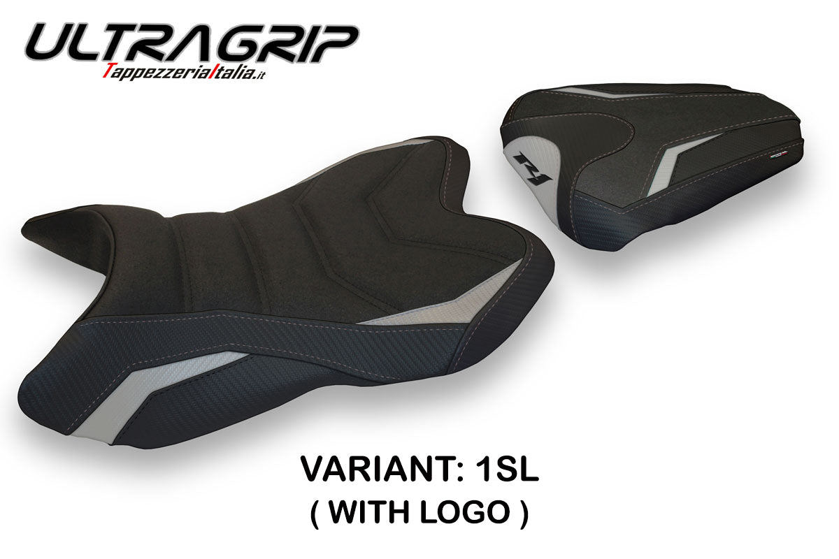 Yamaha YZF R1 2007-2008 Seat Cover Tappezzeria Italia TPZ Ultragrip in Silver and Black