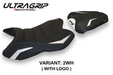 Yamaha YZF R1 2007-2008 Seat Cover Tappezzeria Italia TPZ Ultragrip in White and Black