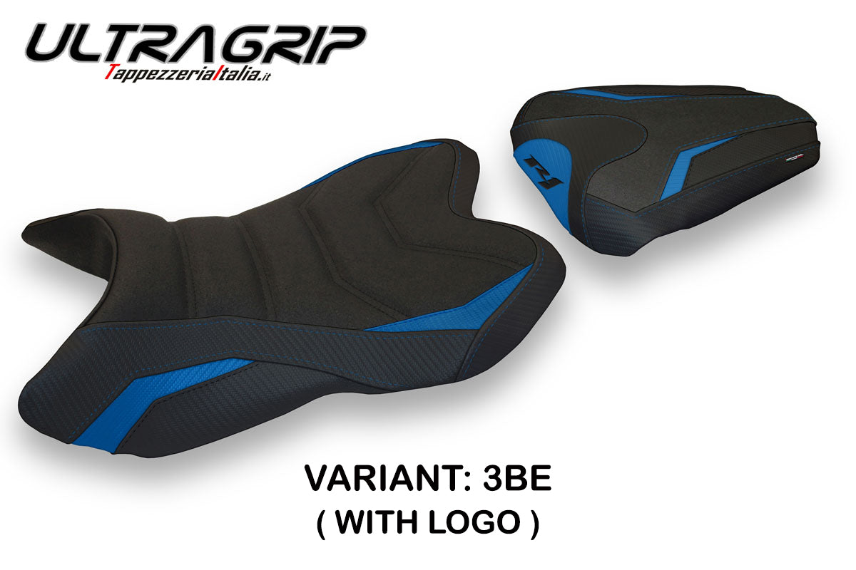 Yamaha YZF R1 2007-2008 Seat Cover Tappezzeria Italia TPZ Ultragrip in Blue and Black