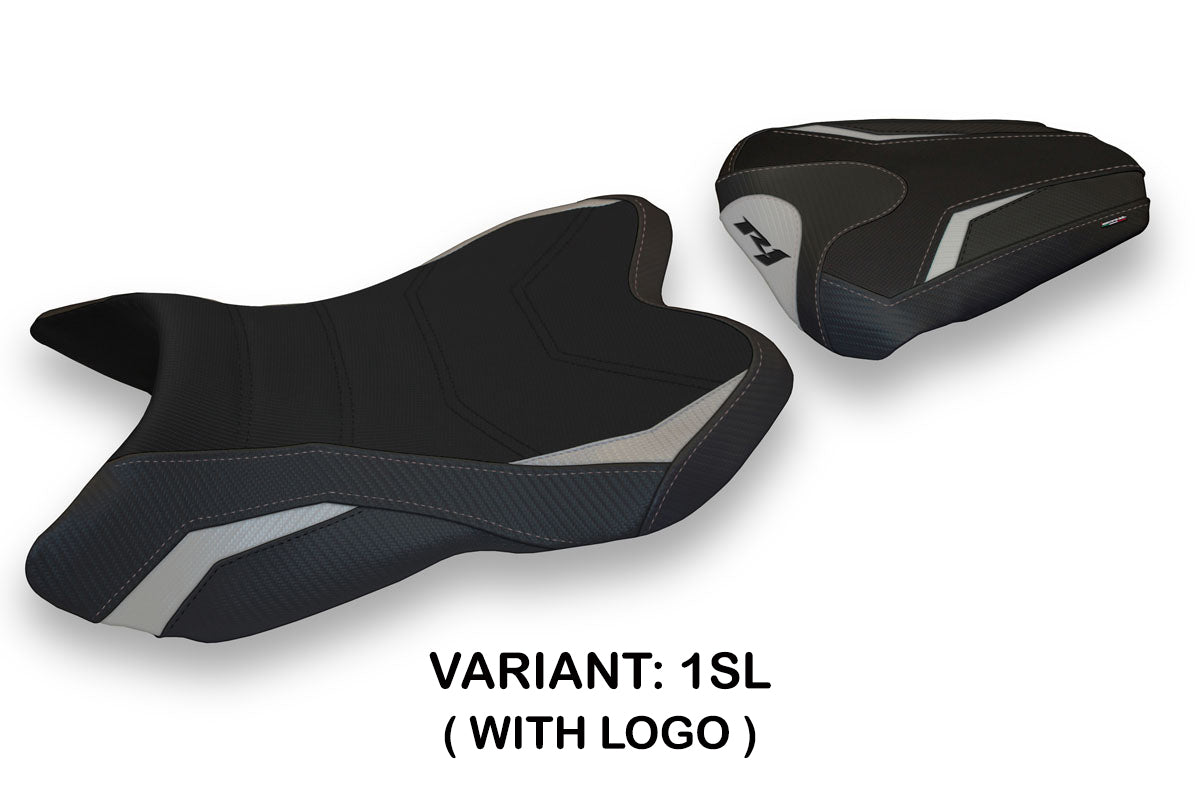 Yamaha YZF R1 2007-2008 Seat Cover Tappezzeria Italia TPZ in Silver and Black