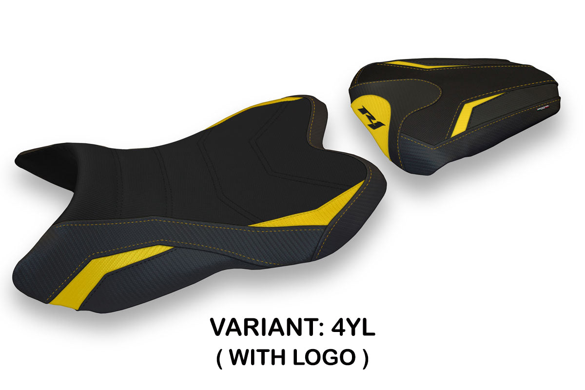 Yamaha YZF R1 2007-2008 Seat Cover Tappezzeria Italia TPZ in Yellow and Black