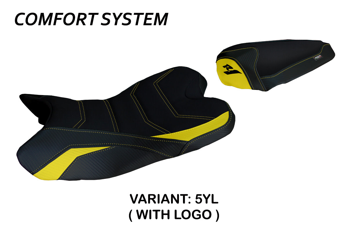 Yamaha YZF R1 2009-2014 Seat Cover Tappezzeria Italia TPZ Comfort in Yellow