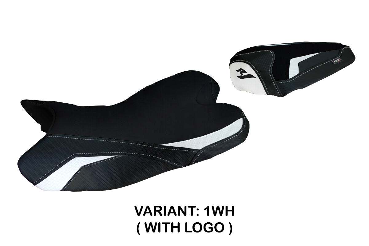 Yamaha YZF R1 2009-2014 Seat Cover Tappezzeria Italia TPZ in White and Black