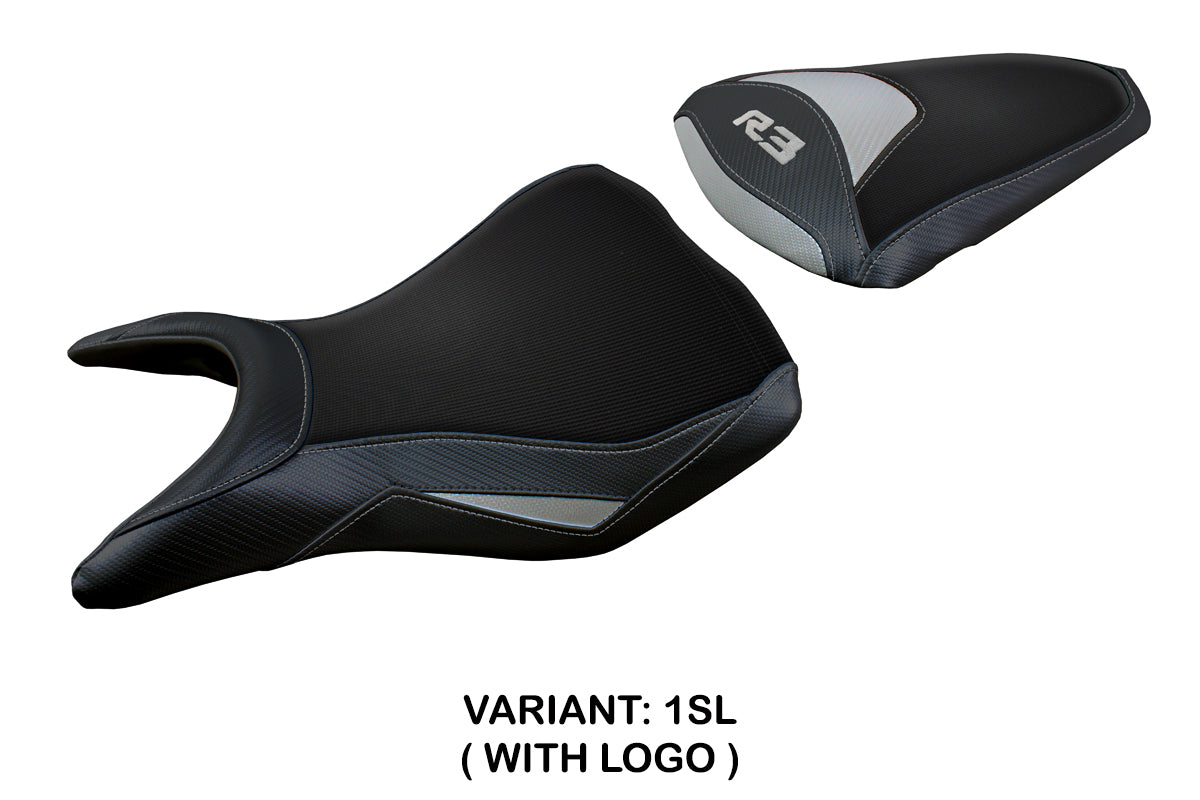 Yamaha YZF R3 2015-2024 Seat Cover Tappezzeria Italia TPZ in Silver
