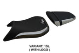 Funda de asiento Yamaha YZF R6 2003-2005 Tappezzeria Italia TPZ en plata y negro