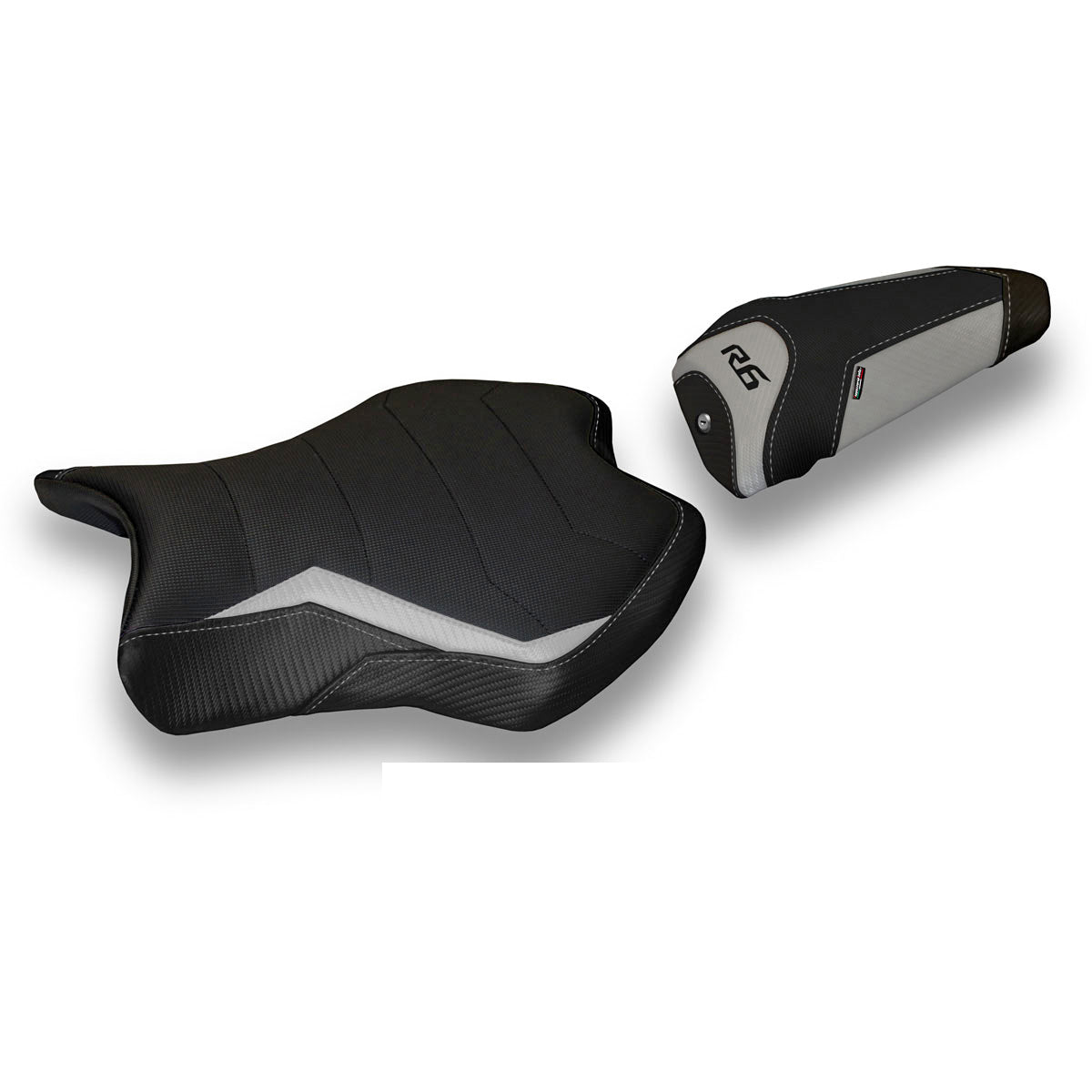 Funda de asiento Yamaha YZF R6 2017-2025 Tappezzeria Italia TPZ Comfort en color plata