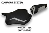 Funda de asiento Yamaha YZF R6 2017-2025 Tappezzeria Italia TPZ Comfort en color plata