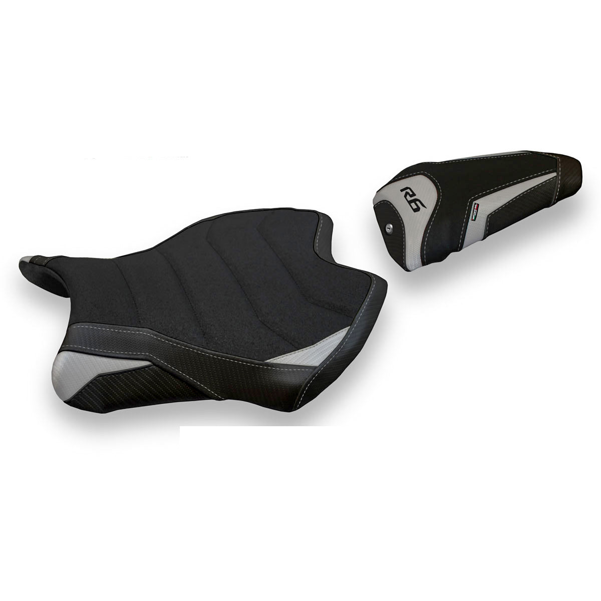 Funda de asiento Yamaha YZF R6 2017-2025 Tappezzeria Italia TPZ Ultragrip en plata
