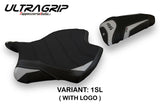 Funda de asiento Yamaha YZF R6 2017-2025 Tappezzeria Italia TPZ Ultragrip en plata