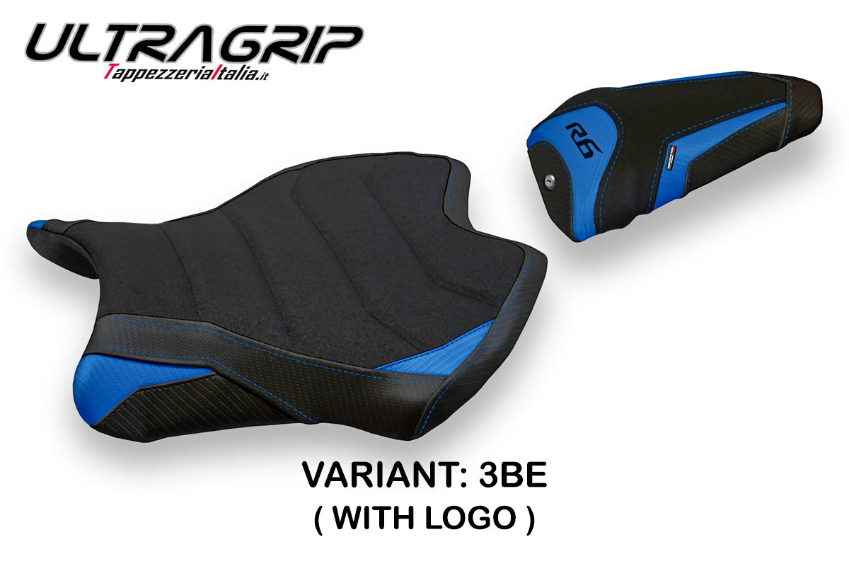 Funda de asiento Yamaha YZF R6 2017-2025 Tappezzeria Italia TPZ Ultragrip en azul