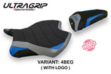 Yamaha YZF R6 2017-2025 Seat Cover Tappezzeria Italia TPZ Ultragrip in Blue and Grey SE