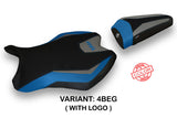 Funda de asiento Yamaha YZF R6 2017-2025 Tappezzeria Italia TPZ en azul y gris SE