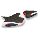 Yamaha YZF R6 2008-2016 Seat Cover Tappezzeria Italia TPZ Ultragrip in White and Red SE