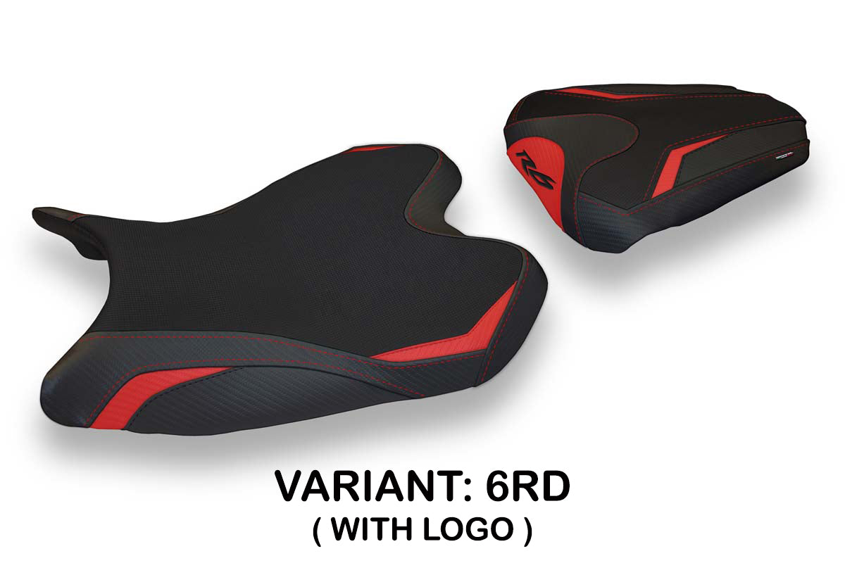 Funda de asiento Yamaha YZF R6 2008-2016 Tappezzeria Italia TPZ en rojo y negro