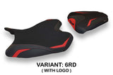 Funda de asiento Yamaha YZF R6 2008-2016 Tappezzeria Italia TPZ en rojo y negro