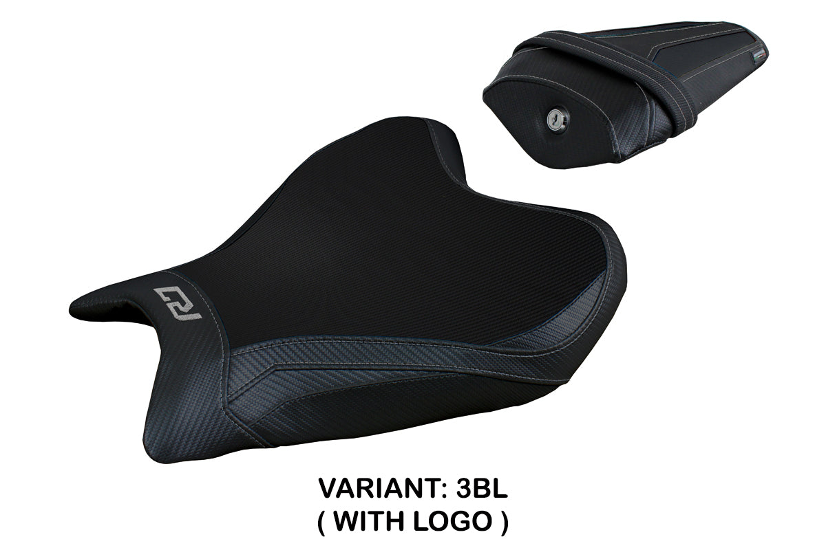 Funda de asiento Yamaha YZF R7 2021-2025 Tappezzeria Italia TPZ en negro