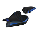 Funda de asiento Yamaha YZF R7 2021-2025 Tappezzeria Italia TPZ Comfort en azul y negro