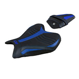 Funda de asiento Yamaha YZF R7 2021-2025 Tappezzeria Italia TPZ Ultragrip en azul y negro