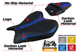 Funda de asiento Yamaha YZF R7 2021-2025 Tappezzeria Italia TPZ Ultragrip en azul y negro