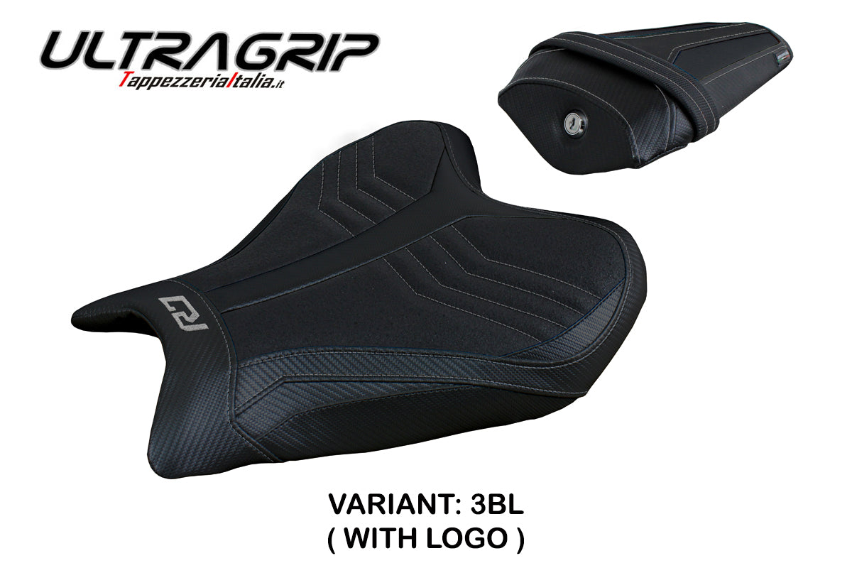 Funda de asiento Yamaha YZF R7 2021-2025 Tappezzeria Italia TPZ Ultragrip en negro