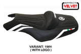 Funda de asiento para Yamaha T-Max 2008-2016 Tappezzeria Italia TPZ en blanco y negro