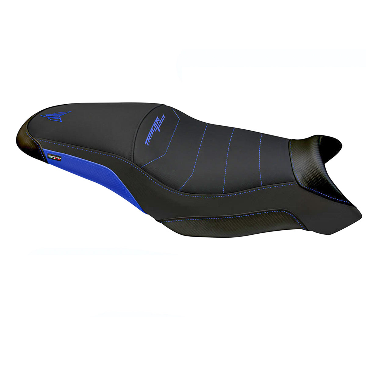 Funda de asiento Yamaha Tracer 700 2021-2025 Tappezzeria Italia TPZ Comfort en azul y negro