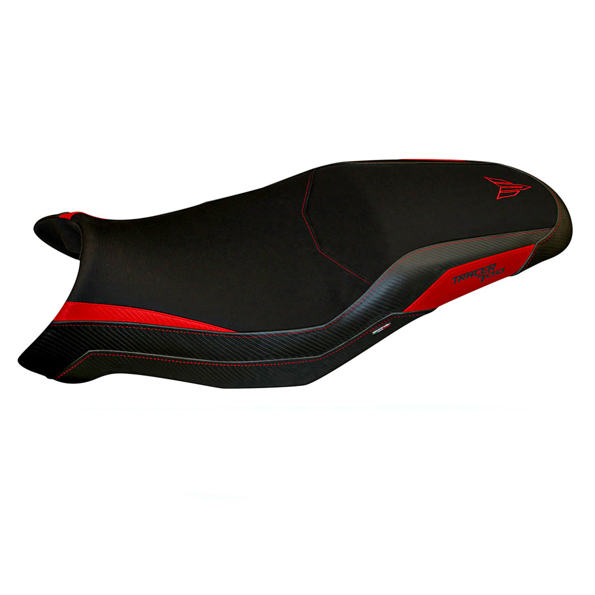 Funda de asiento para Yamaha Tracer 700 2016-2020 Tappezzeria Italia TPZ en rojo y negro