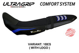 Funda de asiento Yamaha Tenere 700 2019-2025 Tappezzeria Italia TPZ Comfort en U-Grip Azul y Plata FR