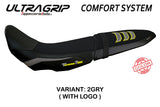 Funda de asiento Yamaha Tenere 700 2019-2025 Tappezzeria Italia TPZ Comfort en U-grip Gris y Amarillo FR