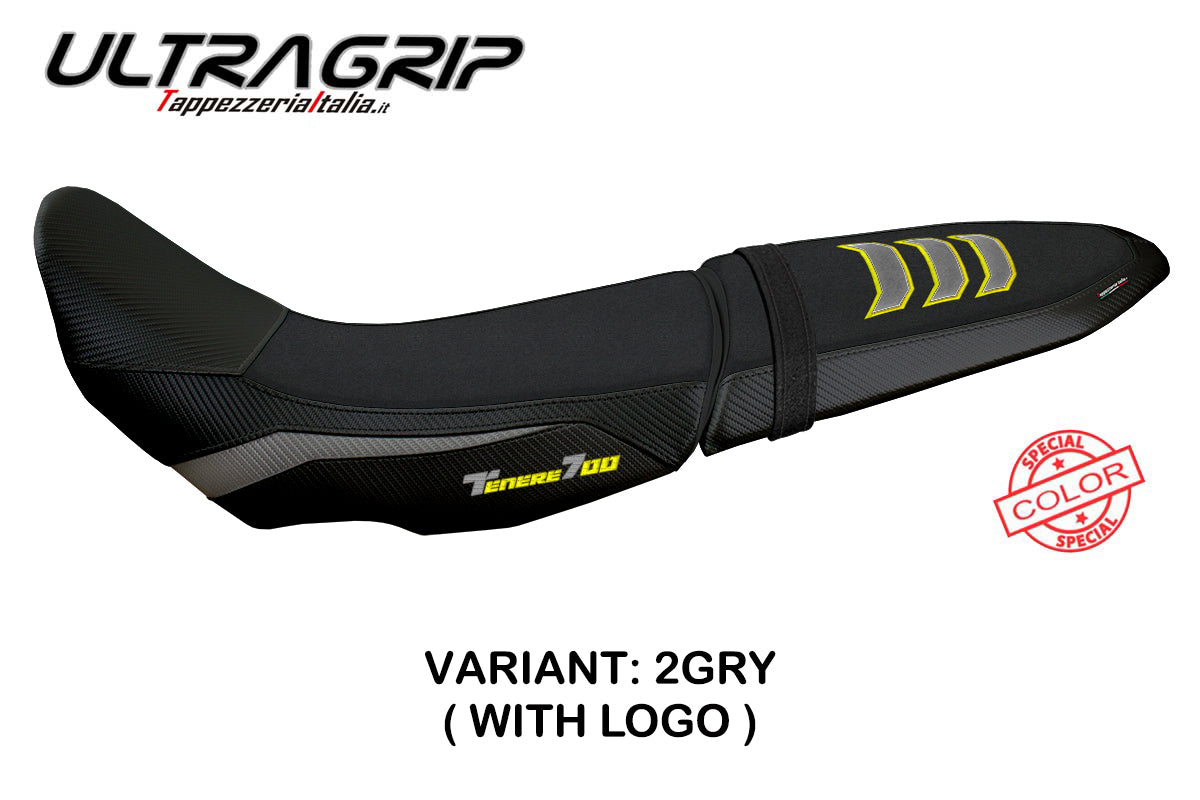 Yamaha Tenere 700 2019-2025 Seat Cover Tappezzeria Italia TPZ Ultragrip in Grey and Yellow FR