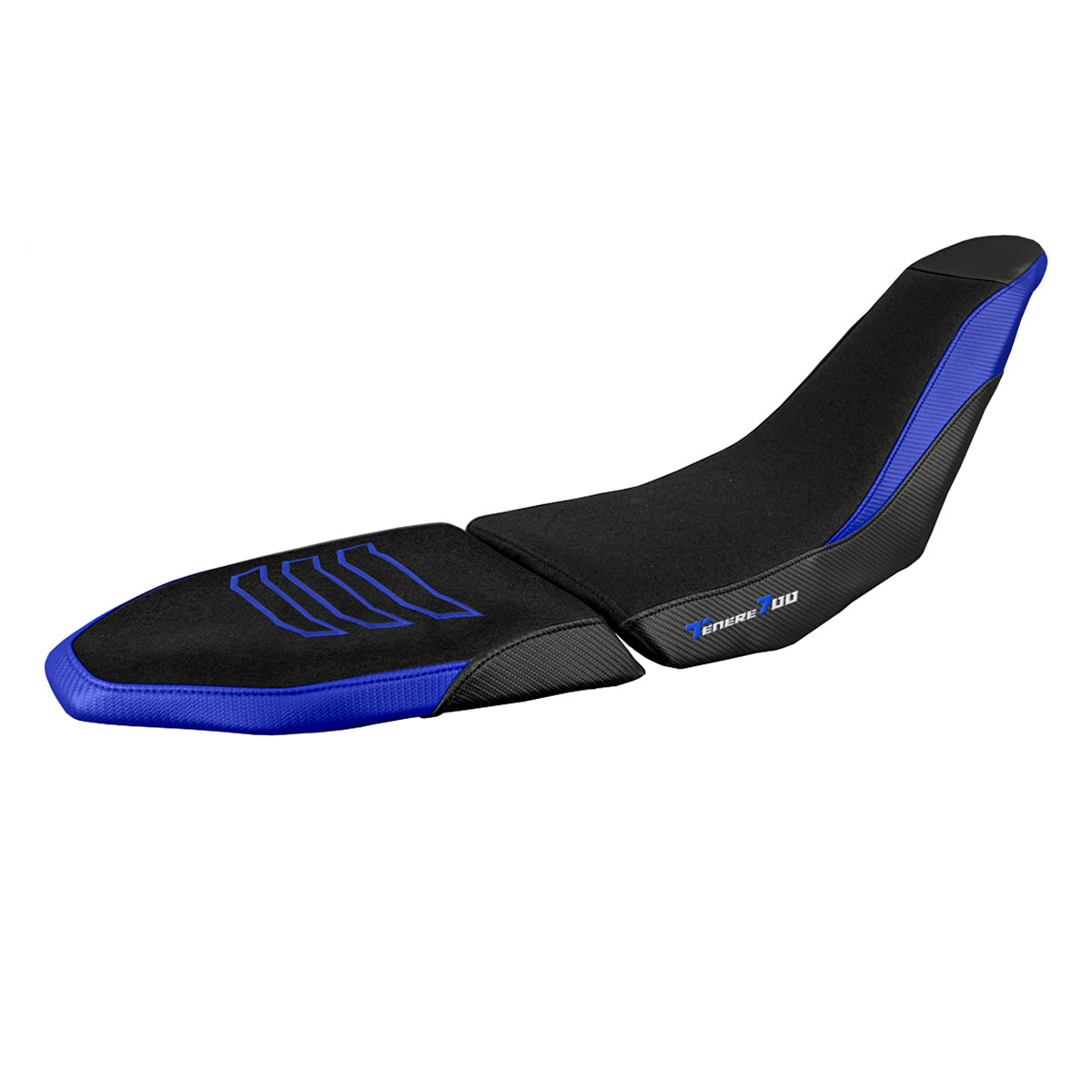 Funda de asiento Tappezzeria Italia TPZ Ultragrip para Yamaha Tenere 700 Raid 2022-2025 en azul