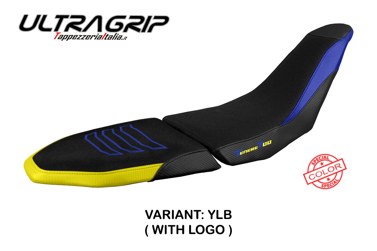 Yamaha Tenere 700 Raid 2022-2025 Seat Cover Tappezzeria Italia TPZ Ultragrip in Yellow and Blue
