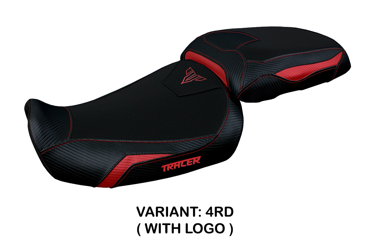 Funda de asiento Yamaha Tracer 9 9GT 2021-2024 Tappezzeria Italia TPZ en rojo y negro