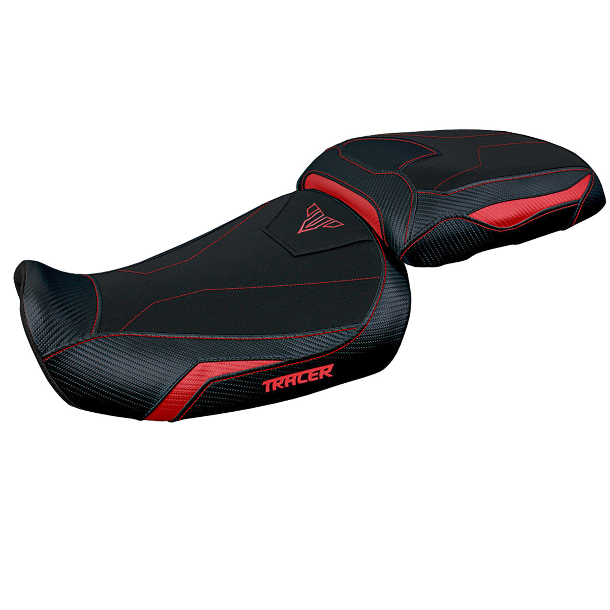 Funda de asiento Yamaha Tracer 9 9GT 2021-2024 Tappezzeria Italia TPZ Comfort en rojo y negro