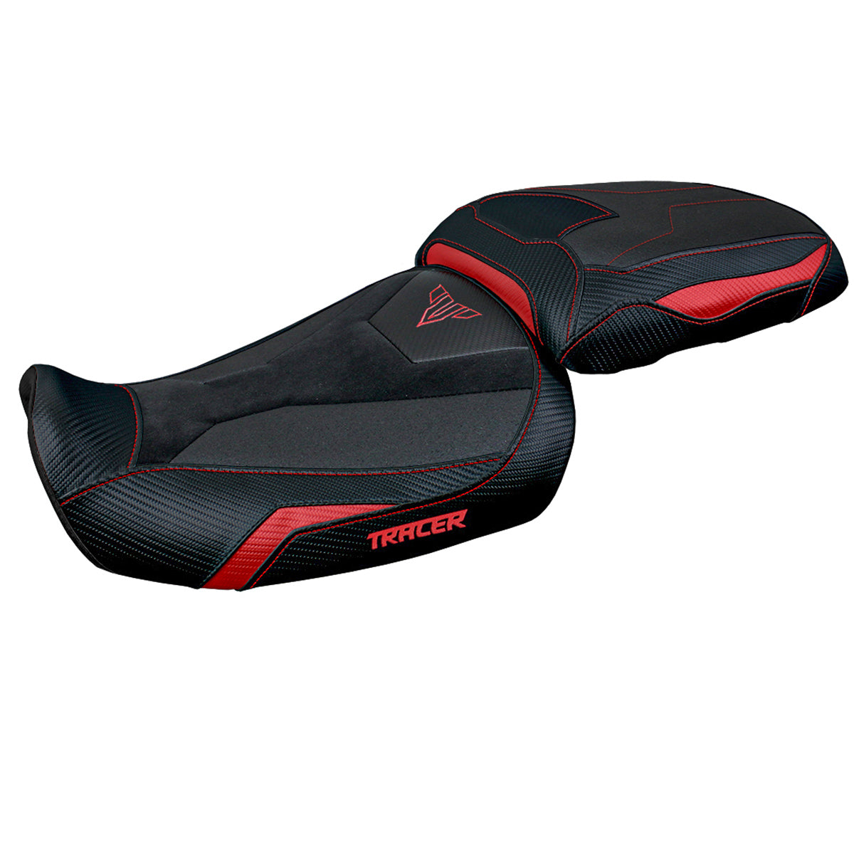 Yamaha Tracer 9 9GT 2021-2024 Seat Cover Tappezzeria Italia TPZ Ultragrip in Red and Black