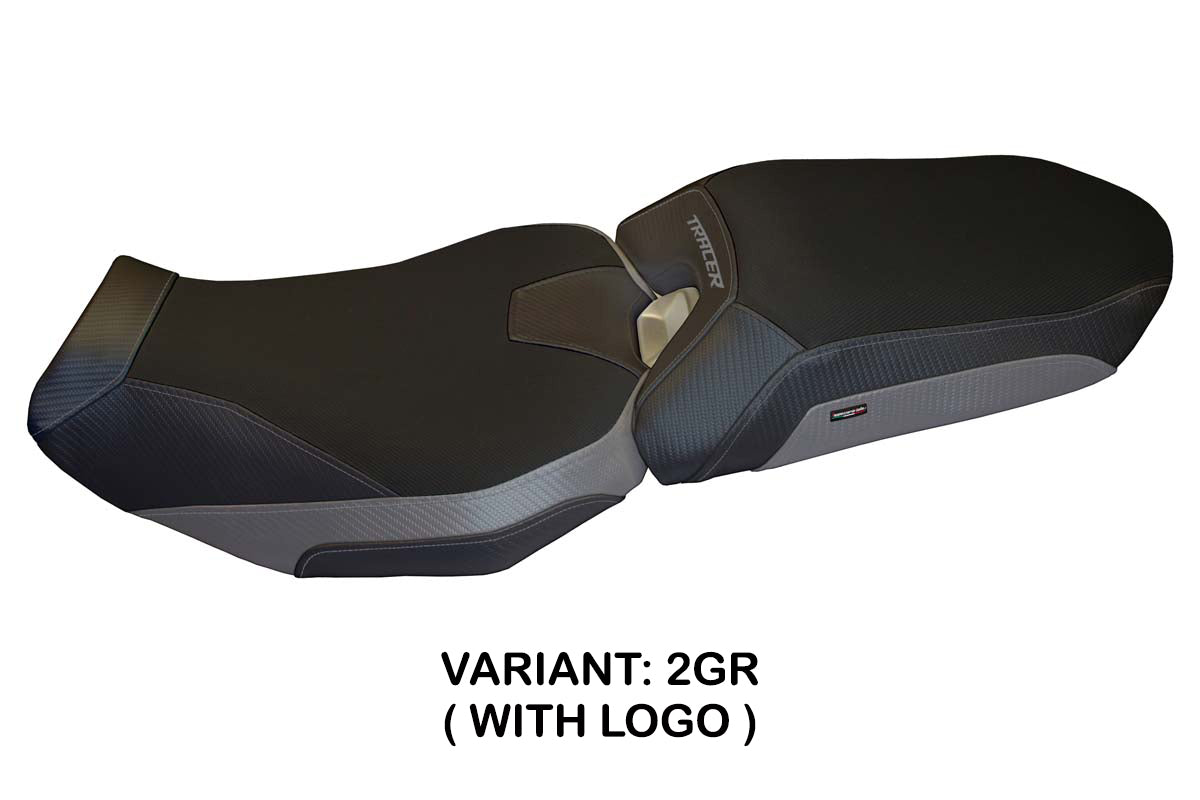 Funda de asiento para Yamaha Tracer 900 2018-2020 Tappezzeria Italia TPZ en gris y negro