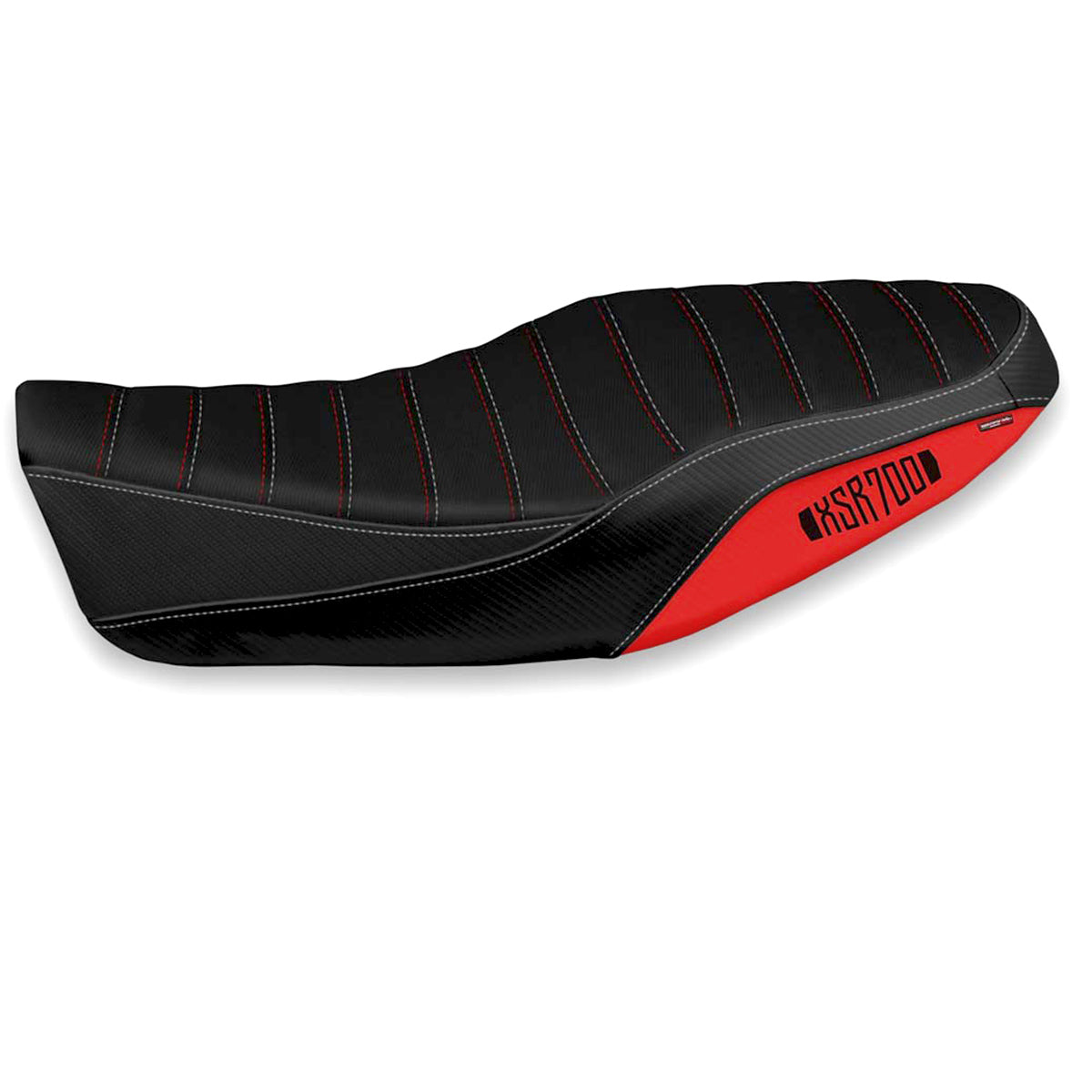 Funda de asiento Yamaha XSR 700 2016-2020 Tappezzeria Italia TPZ Comfort en rojo y blanco