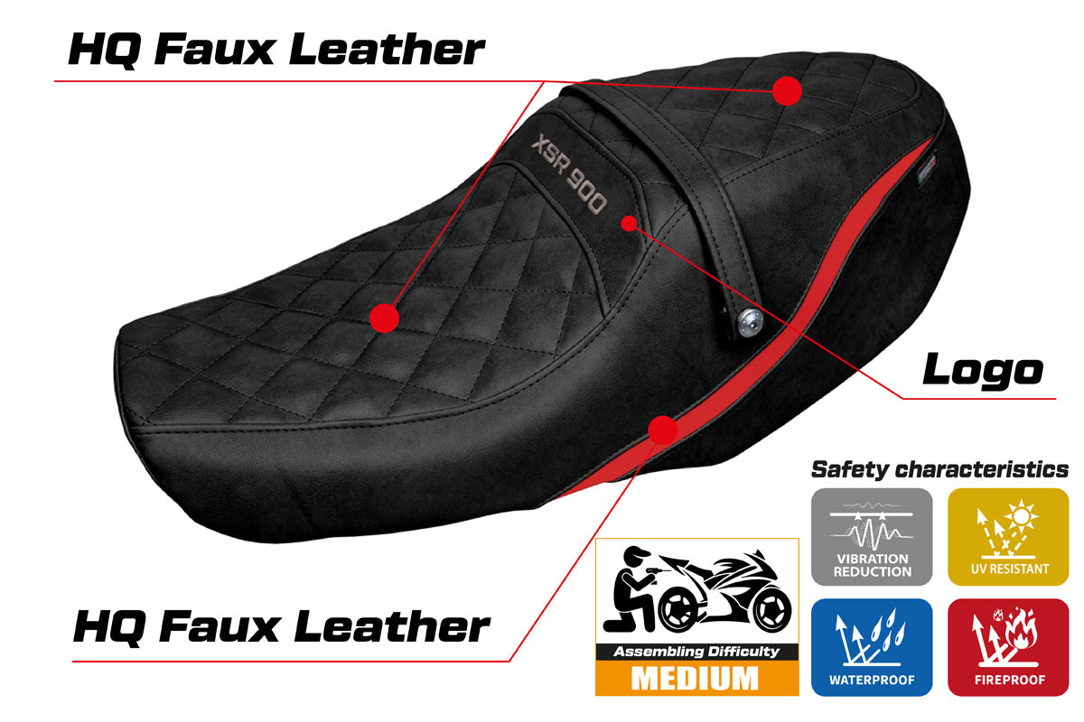 Yamaha XSR 900 2022-2026 Seat Cover Tappezzeria Italia TPZ in Red