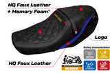 Funda de asiento Yamaha XSR 900 2022-2025 Tappezzeria Italia TPZ Comfort en azul y negro