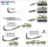 IN STOCK 71863PRI  Arrow  YZF R6 2017-2025 Pro-Race Exhaust, Nichrome Steel Cap