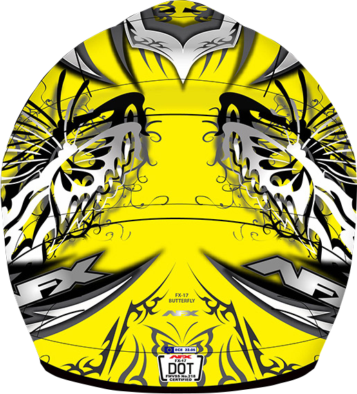 butterfly motorcycle helmet AFX FX-17 Motorcycle Helmet - Butterfly - Matte Yellow