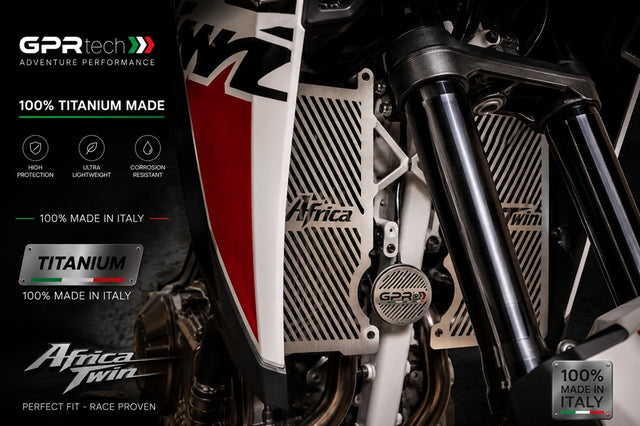 Honda CRF1100L Africa Twin Adventure Sports 2020-2023 GPR Tech Titanium Radiator Guard - photo 1