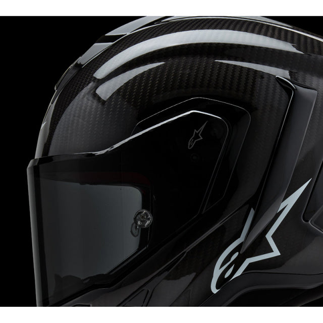 Casco de motocicleta ALPINESTARS Supertech R10 - Sólido - Negro carbón - Mediano 8200124-1902-M